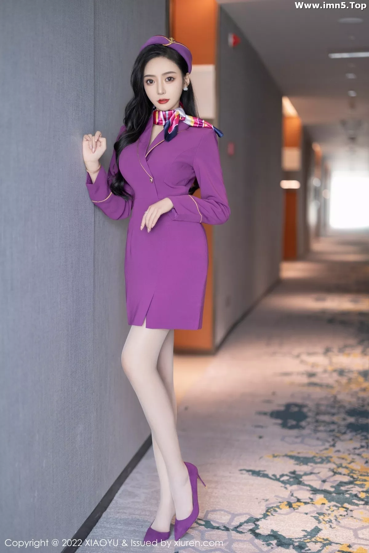 [XiaoYu画语界]Vol.781_女神王馨瑶yanni角色扮演紫色套装露性感内衣原色丝袜诱惑写真95P