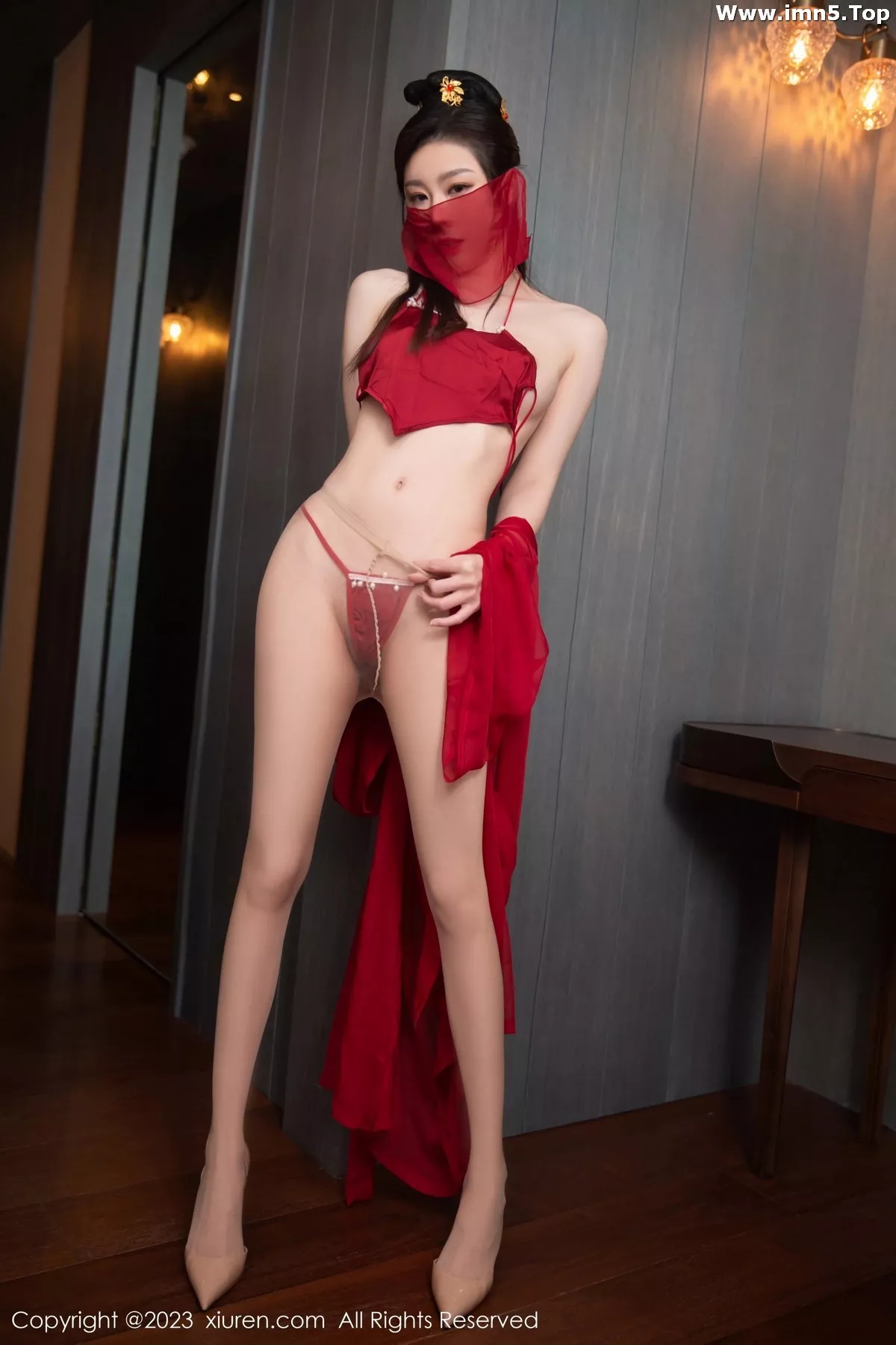 [XiuRen秀人网]No.6509_模特是小逗逗性感红色古装服饰配超薄肉丝秀曼妙身姿诱惑写真75P