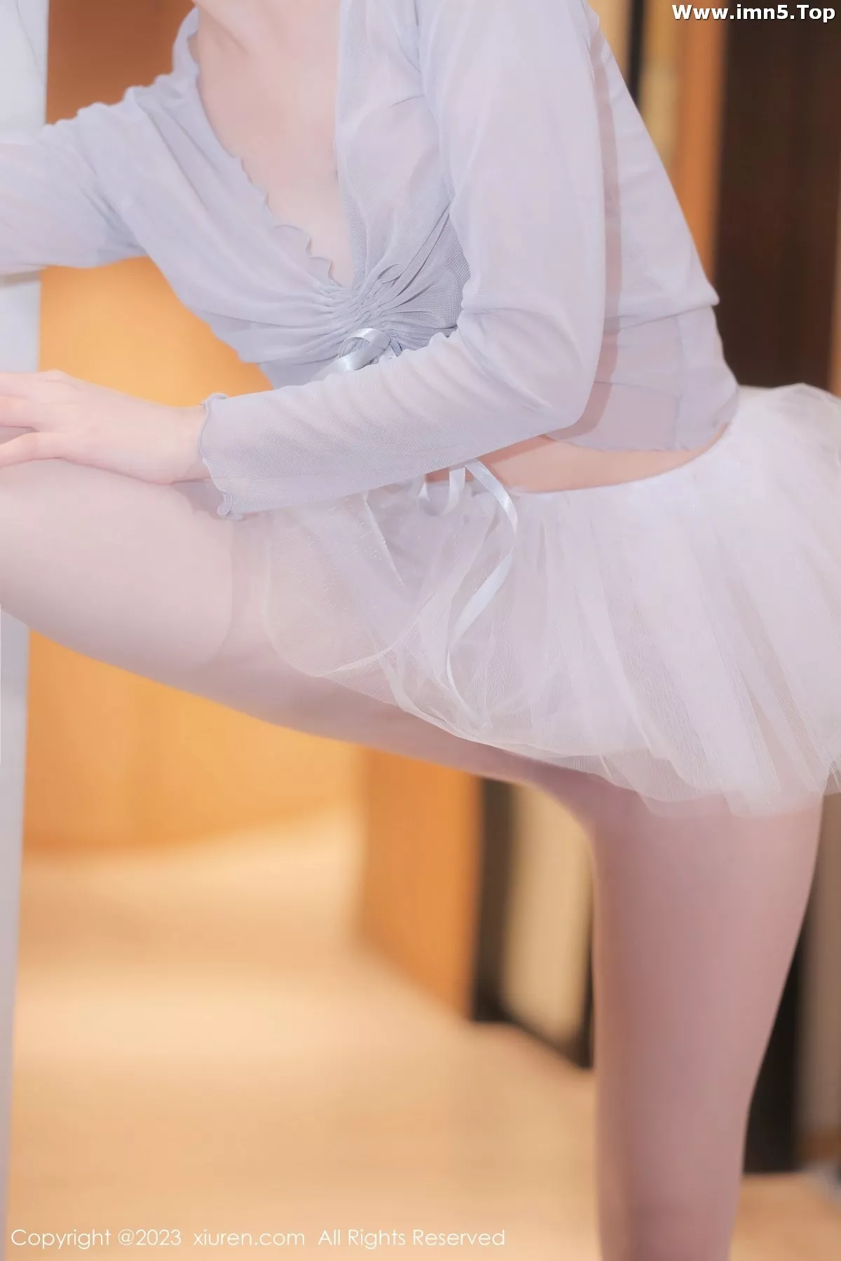 [XiuRen秀人网]No.6592_模特谢小蒽性感淡灰色芭蕾舞裙配白色丝袜秀曼妙身姿诱惑写真91P